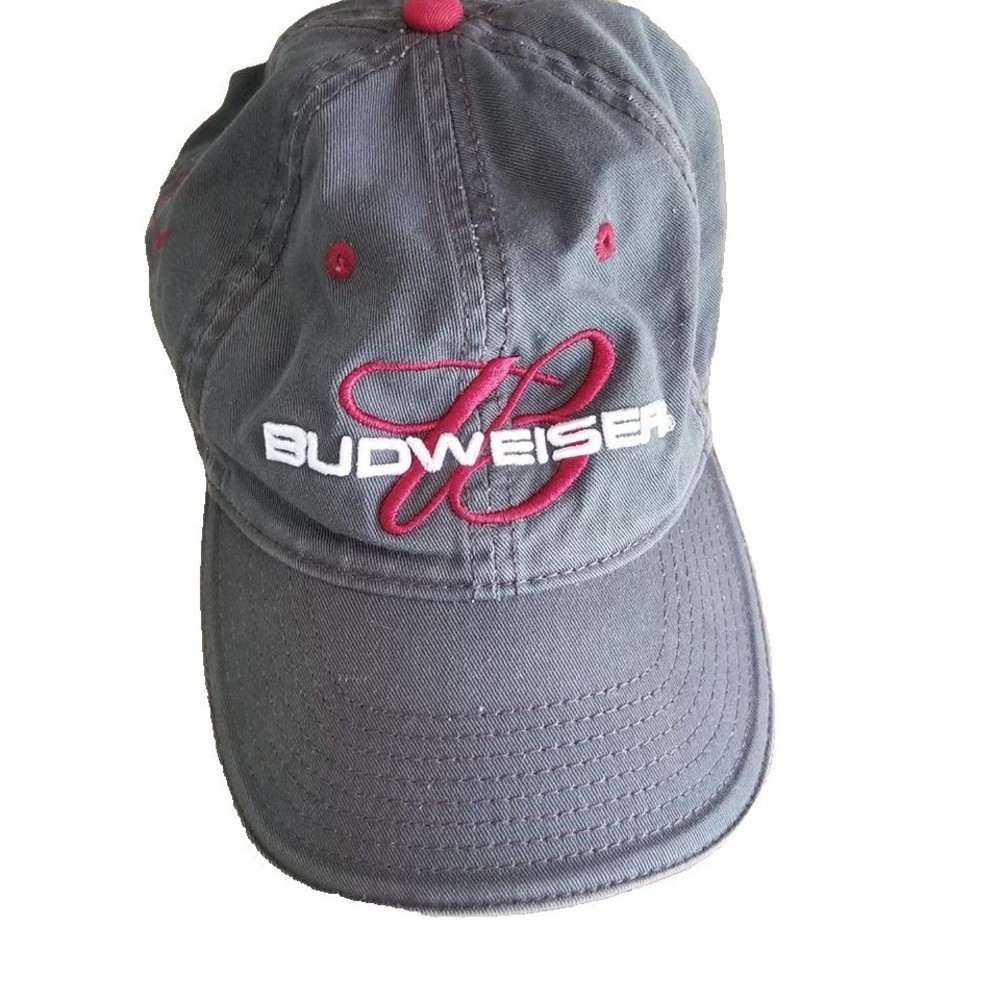 THE GAME Budweiser Baseball Beer Cap Gray St. Lewis Brewing Co Adjustable Hat